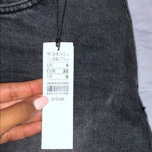 TOPSHOP PETITE. High Waisted Straight Leg